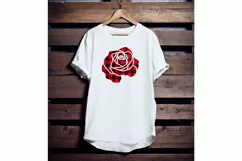 Rose SVG, buffalo plaid background, flower png sublimation. Product Image 3