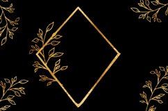 Golden geometric frames wich branches Product Image 12