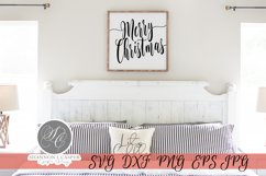 Merry Christmas Sign SVG Template |Script Lettering Product Image 2