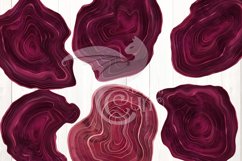 Watercolor Burgundy Agate Clipart Product Image 3