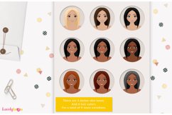 Girl clipart avatar, female logo, social brand LVB67 Sage Product Image 4