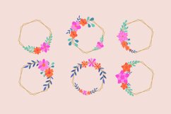Various Hand Drawn Floral Geometric Frames Set Product Image 1