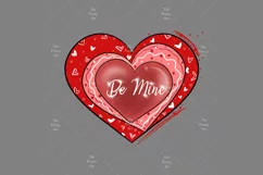 Be Mine Valentine, Red Heart Valentine PNG Product Image 2