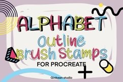 Alphabet procreate brush stamp, procreate brushes, brushes Product Image 1