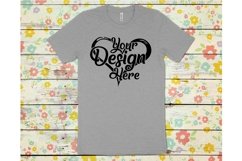 Bella Canvas Mockup 3001 TShirt Bundle Wooden Background 391 Product Image 17