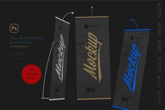 Three Roll-up Banners Stand Mockup Product Image 5