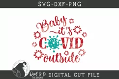 Baby It's Covid Outside SVG, Corona Virus SVG, Christmas SVG Product Image 2