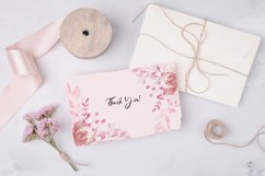 Watercolor Pink Roses Wreath Clipart. Product Image 5