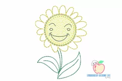 Smiling Face Of The Sunflower Embroidery Applique Product Image 2