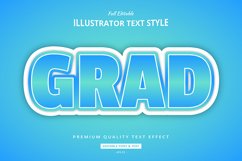 Gradient Blue Illustrator Text Style Effect Product Image 1