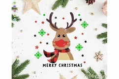 Reindeer Mask SVG, Christmas 2021 svg, reindeer face svg Product Image 1