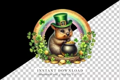 Cute Quokka Clipart St Patricks Day PNG Product Image 2