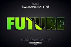 Gradient Futuristic 3D Illustrator Text Style Effect Product Image 1