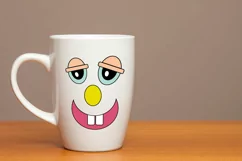 Mask SVG PNG EPS DXF Funny Face Mask SVG Funny Mask Design Product Image 3