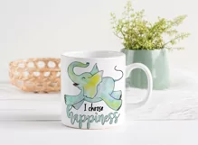 Baby Elephant Sublimation | Happiness | Positive Quotes Product Image 2