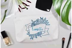 Floral ribbon svg, Wedding flowers svg, wedding monogram svg Product Image 2