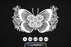 Floral Butterfly Papercut Product Image 1