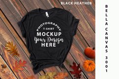 Bella Canvas 3001 Mock-up fall themed Black Heather Product Image 1