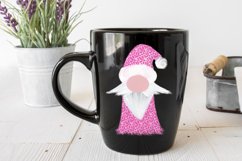 Three Pink Hand-drawn Gnomes with Leopard and Plaid Prints Product Image 2