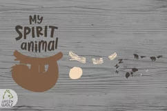 Sloth is my spirit animal Sloth svg Funny t shirt svg design Product Image 2