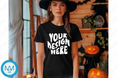 Black women Tshirt Mockup, Halloween tshirt mockup Product Image 1