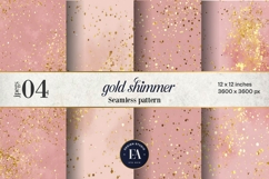 Pink Gold Shimmer Digital Paper, Glitter Texture Product Image 1