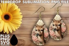 VIBRANT TEARDROP EARRINGS PNG Art, Christmas Product Image 1