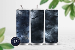 Bats Night Sky Pattern, Dark Gothic Bat Seamless Paper Product Image 2
