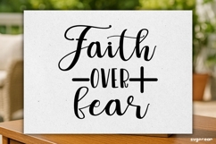 Faith Over Fear SVG Engraved | Faith SVG Product Image 2