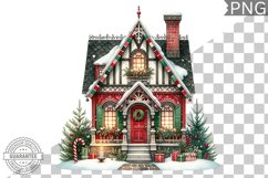 Christmas House Sublimation - Clipart PNG Design Product Image 1