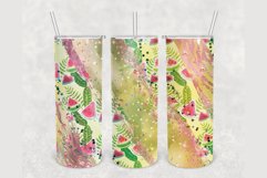 Watermelon Glitter Brush 20 oz sublimation design tumbler Product Image 1