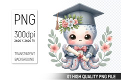Graduation Animals Clipart PNG Bundle, High Quality PNG File Product Image 6