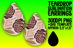 Lovely Teardrop Design for Sublimation , Flowers Product Image 1