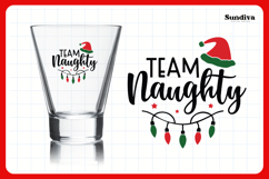 Funny Christmas Shot Glass Quote SVG | Team Naughty Product Image 3