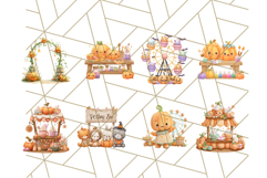 Creepy Carnival Halloween Clipart PNG with Hayride Art Product Image 5