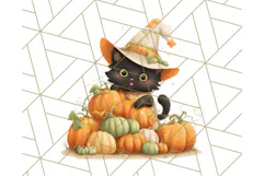 Halloween Neighborhood Clipart PNG for Trick or Treat Product Image 5
