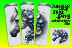 VIBRANT Sublimation Tumbler Design , Horse Product Image 1
