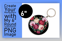 Sophisticated Circle PNG Car Coaster , Flowers Heart Product Image 1