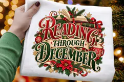 Reading Through December Christmas Design, Cozy Book Lover Product Image 3