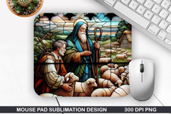 Mouse Pad Sublimation, Jesus Mouse Pad PNG Design Product Image 1