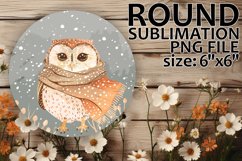 Artistic Round Design Car Coaster , Winter Product Image 1