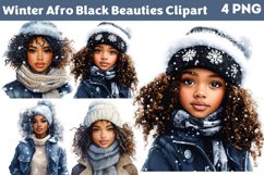 Winter Afro Black Beauties Clipart PNG Product Image 1