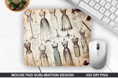 Vintage Mouse Pad Sublimation PNG Design - Mouse Pad PNG Product Image 1