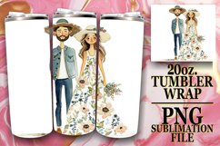 Enchanting Watercolor Wedding Tumbler Sublimation: Bliss Def Product Image 1