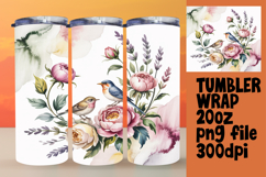 HIGH-QUALITY 20oz Tumbler PNG , Birds Product Image 1