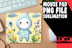 RADIANT MOUSE MAT SUBLIMATION IDEAS, Cute Ghost Product Image 1
