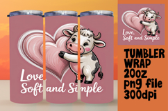 Chic 20oz Tumbler Design for Gifts , Cute Cow Product Image 1