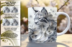 Meow Majesty: 3D Cat Mug Wrap - Sublimation 11oz/15oz Product Image 1
