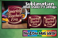 Everyday joy sublimation 11oz 15oz mug wrap, Teacher Product Image 1