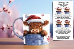 Stylish 11oz Mug Wrap Png Design , Christmas Product Image 1